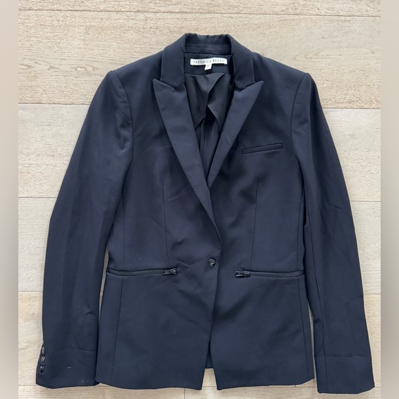Veronica Beard Scuba Blazer Jacket Black 4 - Picture 7 of 12